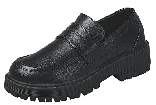 Image of Forever Link Womens Slip On Loafer Chunky Chain Platform Heel