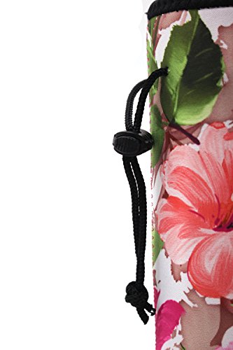 ALEIFLE Water Bottle Carrier,Insulated Neoprene Water Gym Travel bottle Holder Bag Protector Sleeve Case Pouch Cover 0.6L or 0.75L, Great for Stainless Steel and Plastic Bottles (FLOWER) - Thumbnail 3