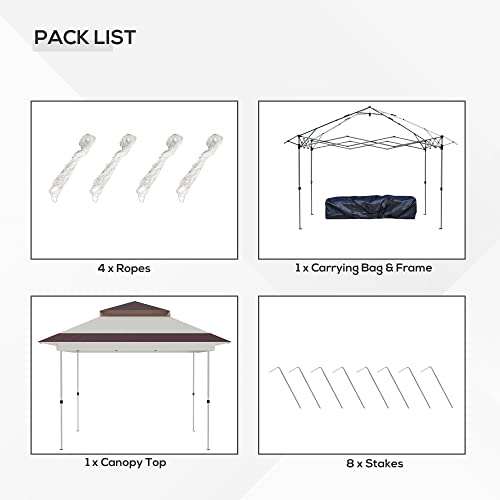 Outsunny 12' X 12' Pop Up Canopy Tent With Netting And Carry Bag, Instant Sun Shelter With 137 Sq.ft Shade, Tents For Parties, Height Adjustable, For Outdoor, Garden, Patio, Beige #TOP7
