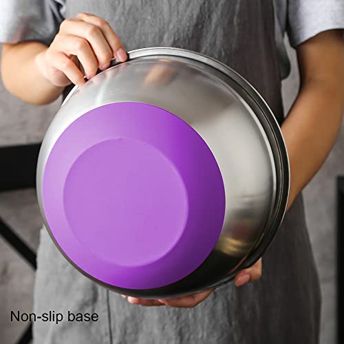 10 Piece Nonstick Baking Set, Silicone Baking Cake Pan Cookie Sheet Molds Tray Set For Oven, Stainless Steel Mixing Bowls #TOP3