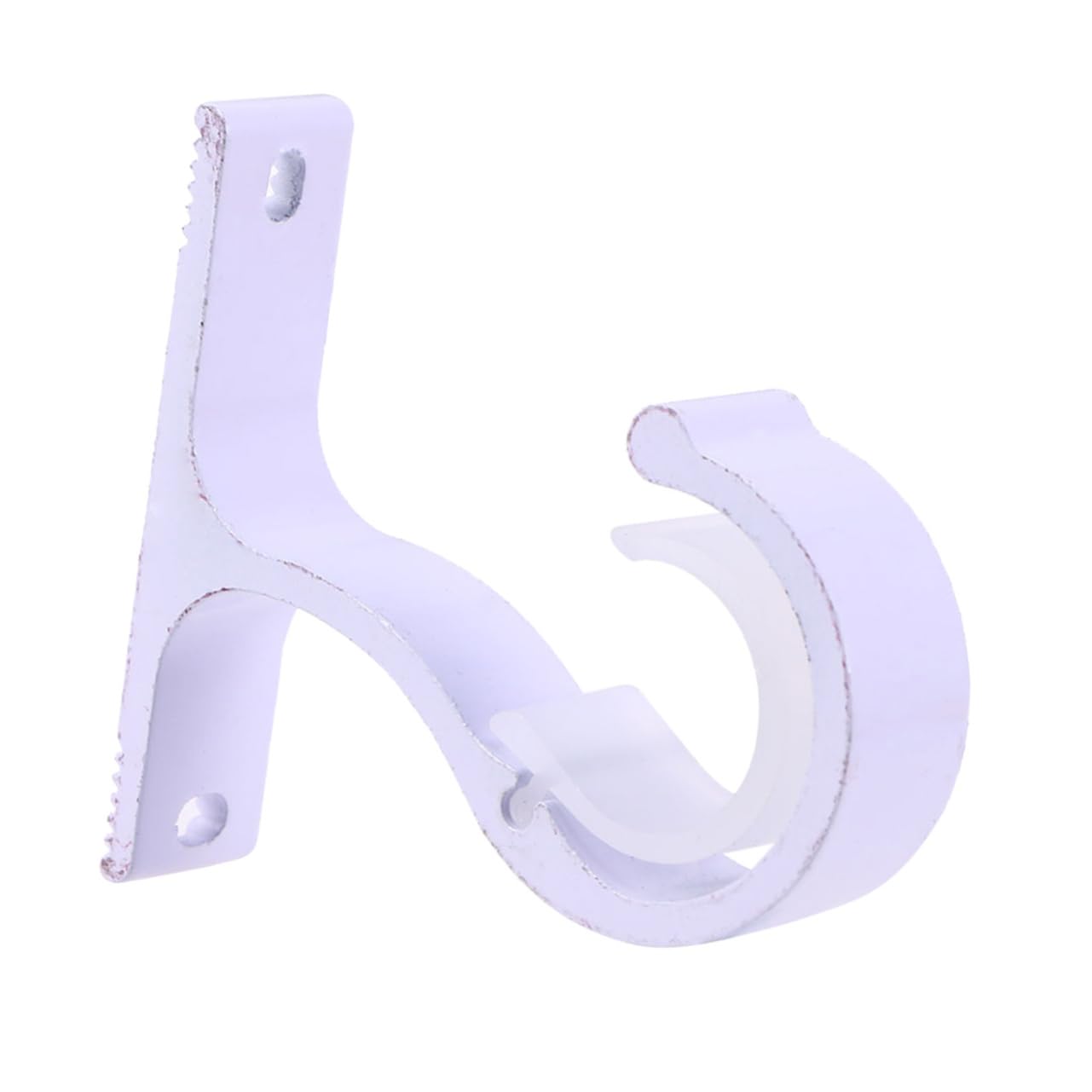 Support de Rideau en Alliage D’aluminium Blanc 2 Pièces, Fixation Murale