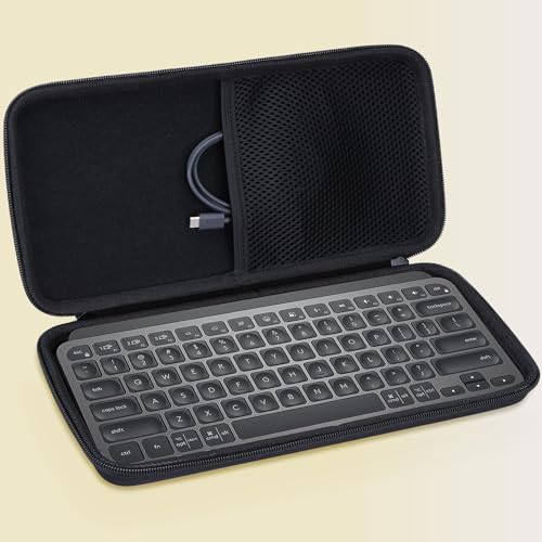 Miniatura 2 de Lebakort Duro Caja Estuche Funda Para Logitech Mx Keys Mini Teclado Inalámbrico Minimalista Compacto Bluetooth Estuche Negro