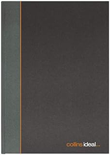 Collins TS-180016 461 Ideal A5 Manuscript Book, Case Bound, Single Cash, Grey