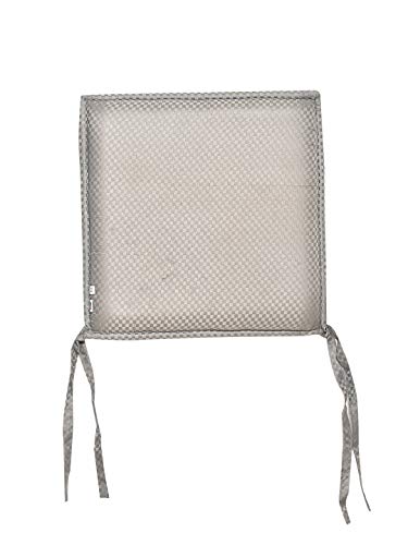 Image of Swayam Pure Cotton Reversible Chair Set Pads with Loops 16X16 | Machine Washable Chair Pad Set of 1 | Indoor Square Cushion Seat Or Chair Pads