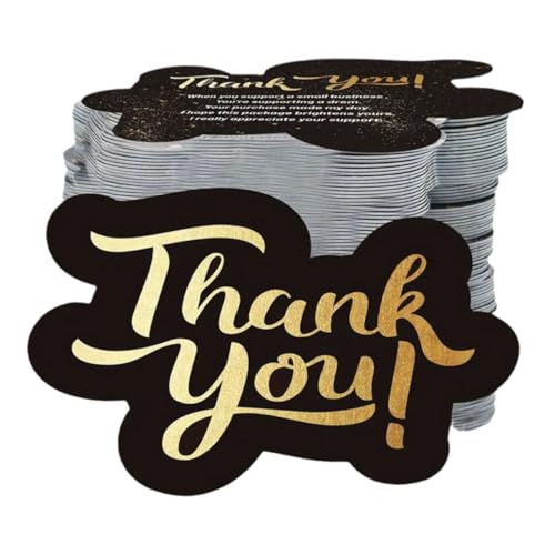TEHAUX 150個 ありがとうカード 封筒なしのお礼状 ショッピングカードをあ