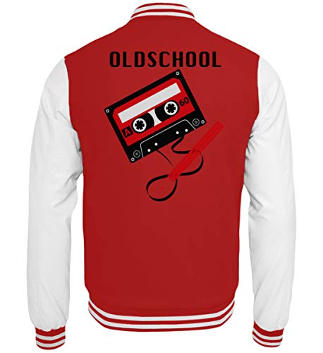 Veste de survêtement Oldschool rouge feu idéale pour vos sorties urbaines en taille L