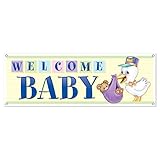 Welcome Baby Sign Banner Party Accessory (1 count) (1/Pkg)
