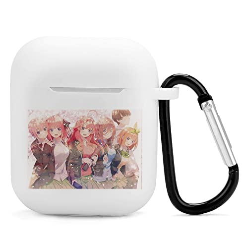 五等分の花嫁 アップル ブルートゥースヘッドセット ワイヤレスイヤホンケース シリカゲル 全面保護カバー 脱着簡単 着装まま充電可能 耐衝撃 防塵 軽量型 落下防止 耐衝撃 キズ防止 シンプル