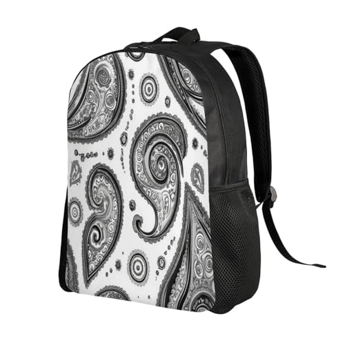 Travel Unisex Backpack Paisley Swirl Pattern 16Inch Durable Backpack Gym Casual Daypack for Women Men Gift2