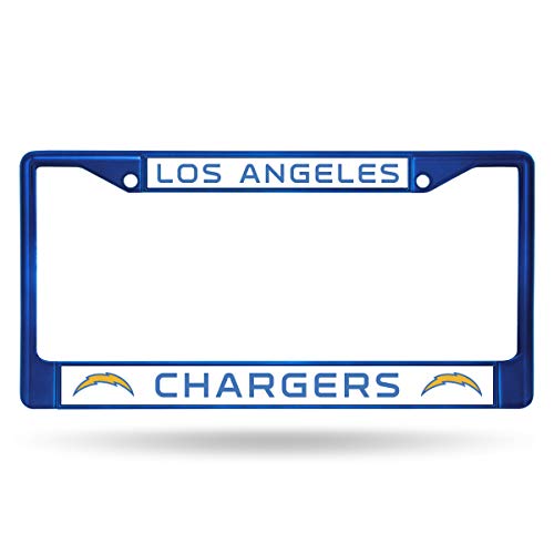 Cadre de plaque Los Angeles Chargers standard chromé métallique Rico Industries