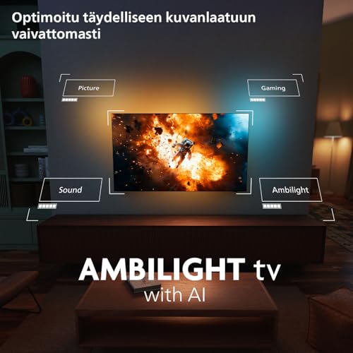 Philips OLED910 77 TV - OLED 4K, Ambilight, Bowers & Wilkins Audio, P5 Bildsystem, Google TV, HDMI 2.1, Dolby Vision/Atmos