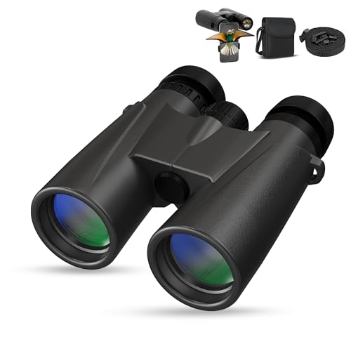 Image of Sounce 12x42 Binoculars for Long Distance | Waterproof HD Binocular for Adults | BAK4 Prism FMC Lens | Bird Watching Wildlife Safari Stargazing | Fog Proof Durbin with Pouch (Black)