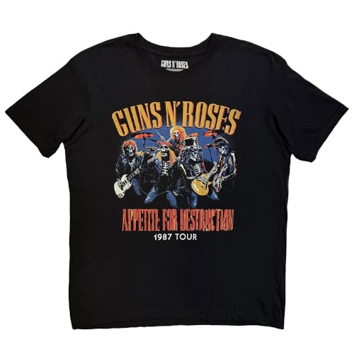 T-shirt Guns N' Roses Skeleton 1987, le cadeau idéal pour les fans de rock