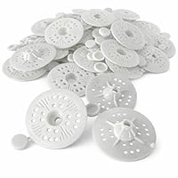 Dämmstoffteller 60mm zur Fixierung und Unterstützung aller Arten von weichen bis mittleren Dämmplatten und Platten, Lastverteilung (100 Stück)