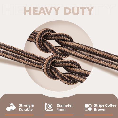 Image of Stepace 2 Pairs Round Heavy Duty Boot Laces for Hiking and Work Boots