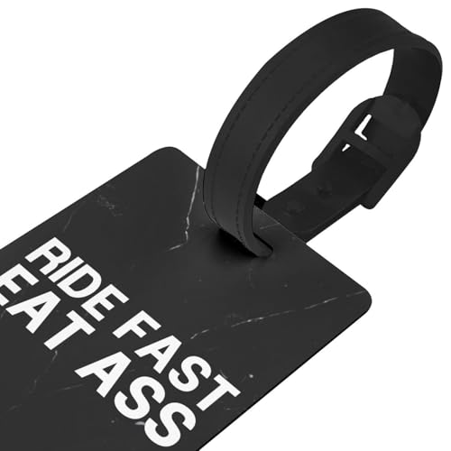Ride Fast Eat Ass Luggage Tags for Suitcases, Airplane Travel Essentials for Flying,International Travel Must Haves, and Travel Bag Suitcase Label Tag3