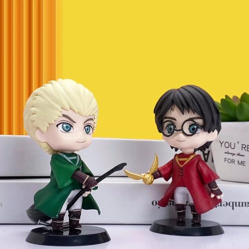 Image of Harry Potter 5 Pc Action Figure Set - Special Edition Collectible Figures with Pet | Dashboard Toy, Cake Topper, Desk & Study Table Decoration | Gift for Kids & Fans (Harry Set of 5)