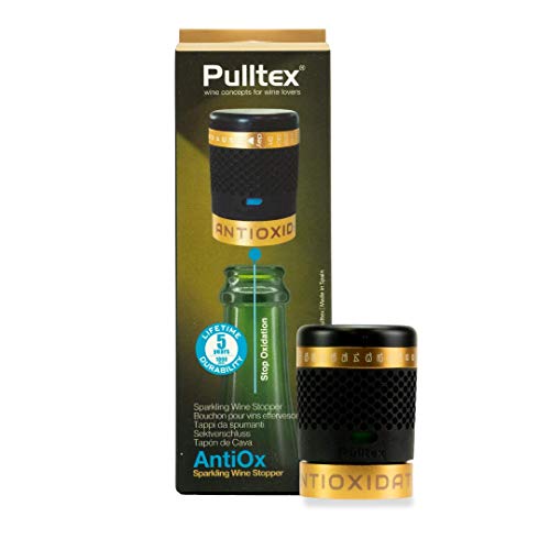 Pulltex - AntiOx Sparkling Wine Stopper mit Aktivkohlefilter - Verschluss hält Sekt und Champagner bis zu 8 Tage frisch Cover