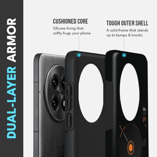 Image of MILLION CASES Back Cover Case for OnePlus 12 Scratch Resistant Anti-Slip Polycarbonate Shockproof Protective Durable Digital Orbit Crystal Case for Men & Boys(Snow White)