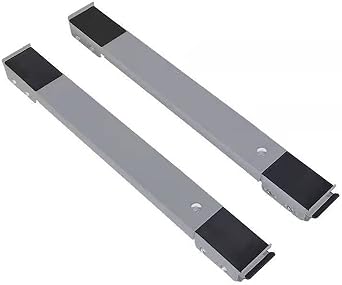 Adjustable Washing Machine Bases, Appliance Sliders Mover, Heavy Duty Base Rollers Stand for Refrigerator, Dishwashers, Dryers, Furniture Dolly Mobile Roller with Brake and Lifter Gray