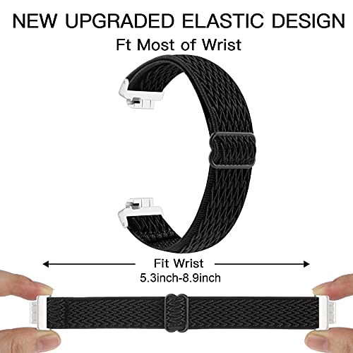 【Pacote com 2】Pulseira elástica compatível com Fitbit Inspire 2/Inspire/Inspire HR, pulseira de subs