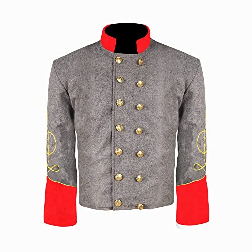 Civil War US Lt's 1 Braid Grey Wool Jacket2