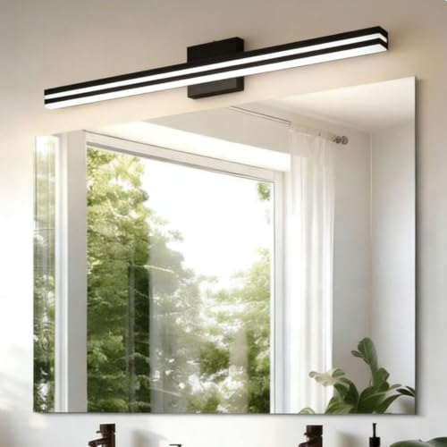 Diseño iluminación de pared negro larga acrílico de 40cm para salones y baños
