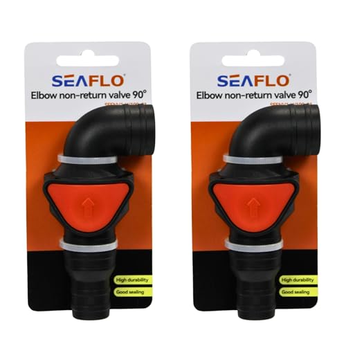 Image of SEAFLO in-Line / 90 Quick Disconnect Non-Return Check Valve PA6+GF+POM Construction, Anti-Backflow Design, Versatile Applications (Choose Size and Style)