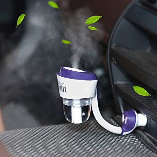 MIGHTYDUTY Mini Car Diffuser Humidifier for Essential Oils, Dual USB