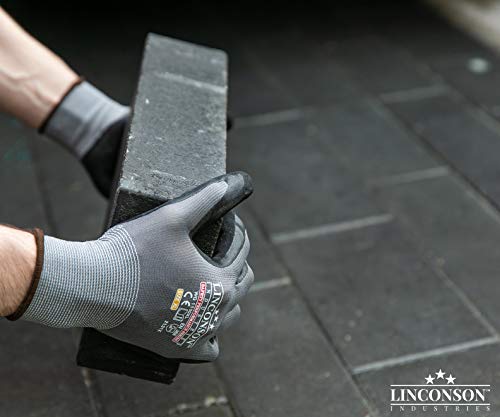 Linconson 12 Pack Safety Performance Series Construction Mechanics Work Gloves (Xl (Pack Of 12), Grey) #TOP3