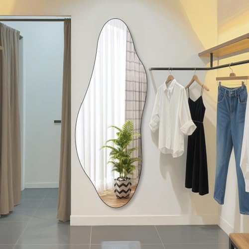 Image of QDSSDECO 63 inch x 24 inch Full Length Mirror Irregular Star Shaped, Frameless