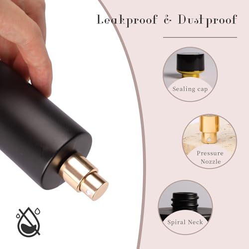 2pcs 50ml Glass Spray Bottle for Perfume,Refillable Travel Perfume Atomizer Bottles,Black Portable Cologne Atomizer Empty Bottle.(Black)3