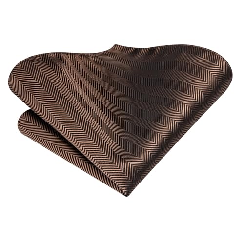 Image of Hi-Tie 70 inches Ties for Men Silk Extra Long Necktie and Pocket Square Cufflinks Set Men Big and Tall Tie Business