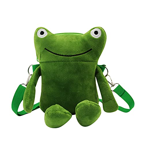 Ankomina Women Kids Cute Plush Frog Crossbody Bag Small Cell Phone Wallet Coin Purse Bag Shoulder Handbag #TOP27