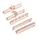 HOUDERCO 5 Pezzi Anelli Decorativi in Lega per Cinturini Silicone Orologio, Adatti per Larghezza 20-22mm, Spessore 2-3mm, Design Moderno e Unico per Abbellire Tuo Smartwatch