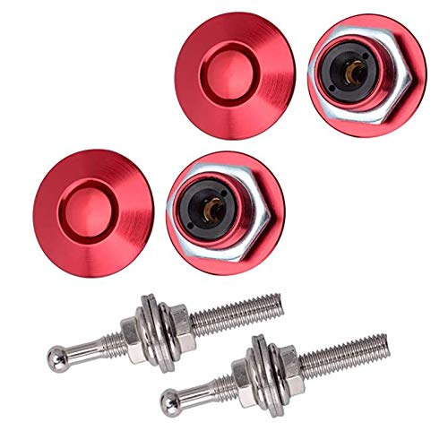 Hood Pins, 2 Pack Quick Latch Aluminum Hood Pin Kits, 2.44
