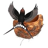 Nid d'oiseau extérieur - léger et peut être facilement placé à l'intérieur et à l'extérieur, ajoutant un peu de plaisir à votre maison ou jardin !,statue de nid d'oiseau