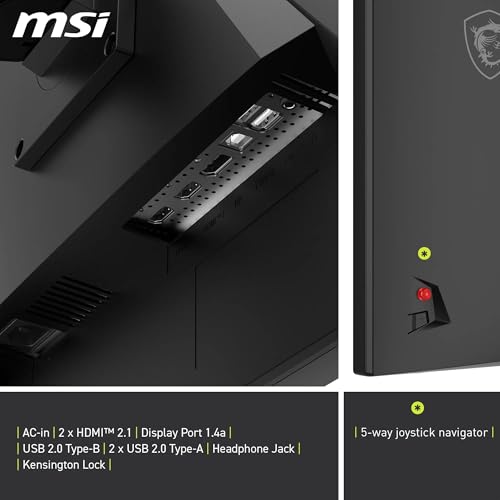 MSI MAG 322URDF E16 32-Inch 4K UHD Gaming Monitor, 3840x2160 Rapid IPS, 0.5ms, DisplayHDR 400, Eye care, AI vision, Dual-Mode, HDMI 2.1, DP 1.4a, Tilt/Height Adjustable, Black - Image 5