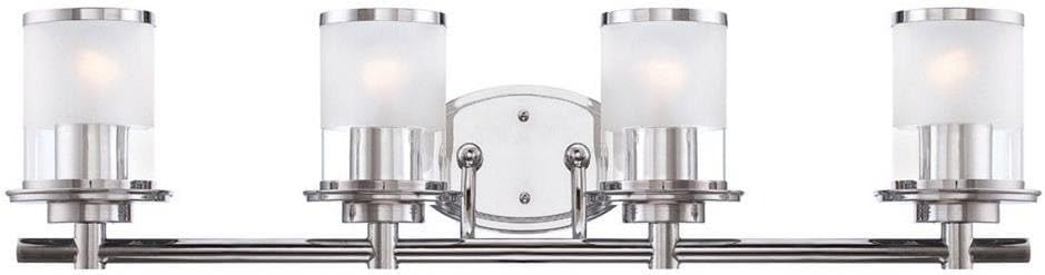 DESIGNERS FOUNTAIN 4-Light Essence Bathroom Vanity Lights Fixture, 32.25 Inch Wall Mount Sconce for Bedroom or Over Mirror, Chrome, 6694-CH