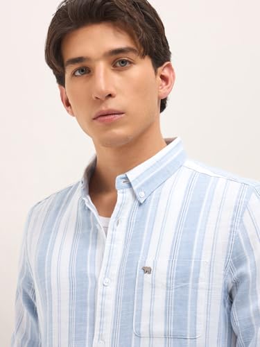 Image of THE Bear House Men's Striped Slim Fit Shirt