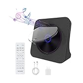 Lettore CD portatile, lettore CD personale, Home Audio con telecomando Bluetooth, radio FM, altoparlante HiFi incorporato, display LCD MP3, jack AUX ingresso uscita