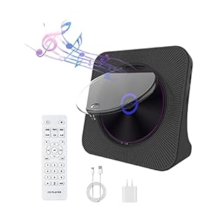 Lettore CD portatile, lettore CD personale, Home Audio con telecomando Bluetooth, radio FM, altoparlante HiFi incorporato, display LCD MP3, jack AUX ingresso uscita
