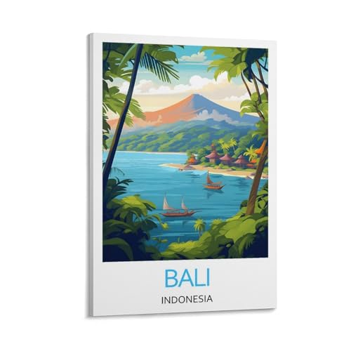 Impression sur toile Bali Indonésie YJNENG - Décoration murale moderne 20x30 cm pour salon