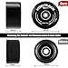 VORTRACK 78A Quad Roller Skate Wheels 8 Pack 65x36mm with ABEC-9 Bearings Installed - Smooth Quiet Urethane Wheels for Indoor Outdoor Double Row Roller Skating, Replacement Accessories (Black)