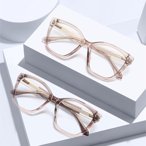 Marcos de anteojos de lujo vintage transparentes TR90 con protección de luz azul 5