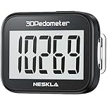 3D Pedometer for Walking, Simple Step Counter with Large Digital Display, Step Tracker with Removable Clip Lanyard, Accurately Track Steps for Men Women Adults Seniors- Black