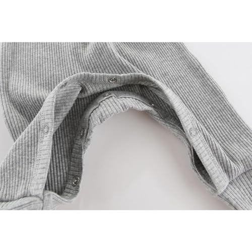 Unisex Long Sleeve Baby Romper And Sock Solid infant Boy Girl Jumpsuits 0-24Months New Born Outfits4