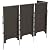 Suncast 4 Freestanding Wicker Resin Reversible Panel Outdoor Screen Enclosure, Brown, 23"