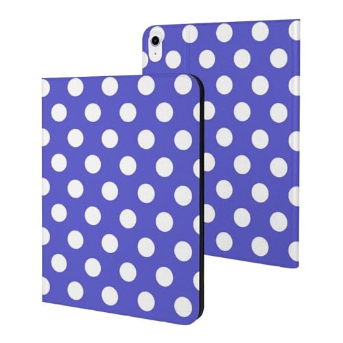 Housse fine compatible avec iPad 10e génération, étui violet à pois avec support de table
