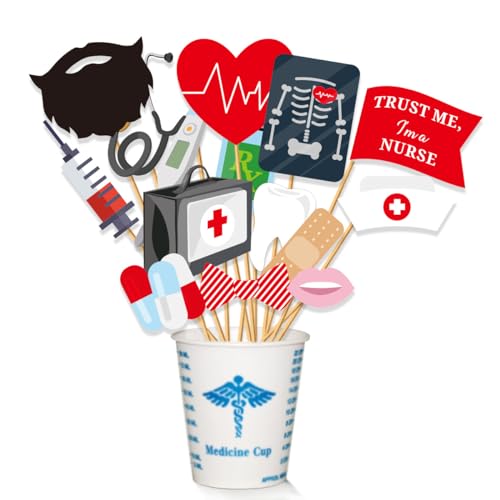 Cabina de Fotos Accesorios Photo Booth Selfie Accesorios Accesorios para Fotos Divertidos para Fotos 28 Odontología médica Fiesta de celebración en el Hospital